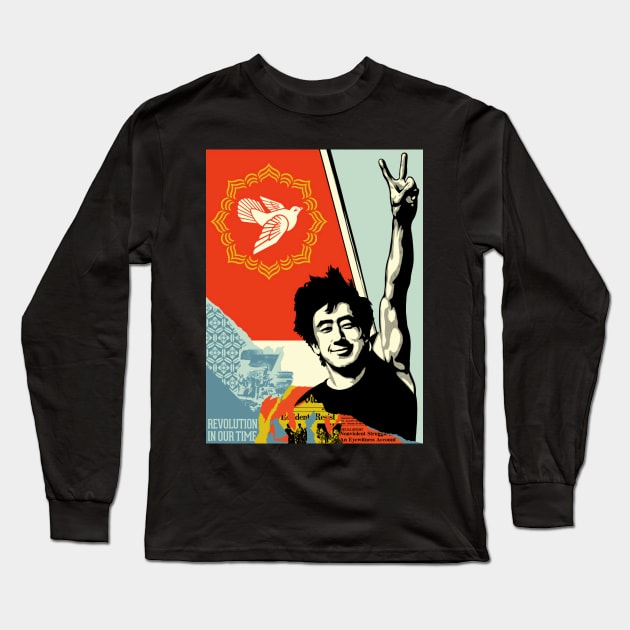 Peace for Revolution Long Sleeve T-Shirt by Ronicup